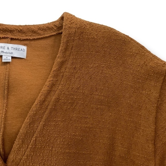 Madewell Texture & Thread Wrap Tie Waist Textured Sweater Sz S - Picture 9 of 12